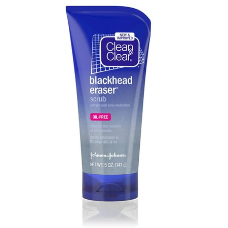 (2 pack) Clean & Clear Blackhead Eraser Facial Scrub with Salicylic Acid, 5 (Best Salicylic Acid Gel For Blackheads)