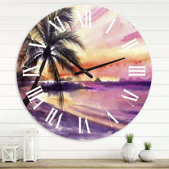 Designart 1 in Coastal Wall Clock