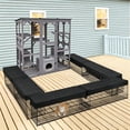 thumbnail image 4 of Aivituvin Cat Tunnel with Extendable Design 90.6" L, Metal Wire Outdoor Cat Enclosure with Weatherproof Fabric Cover, Connecting Inside and Outside, for Deck Patios, Balconies, 4 of 6