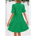 thumbnail image 2 of Vestido KIRUNDO Oyelet Summer para mujer, cuello en V, verde, XXL, 2 of 9