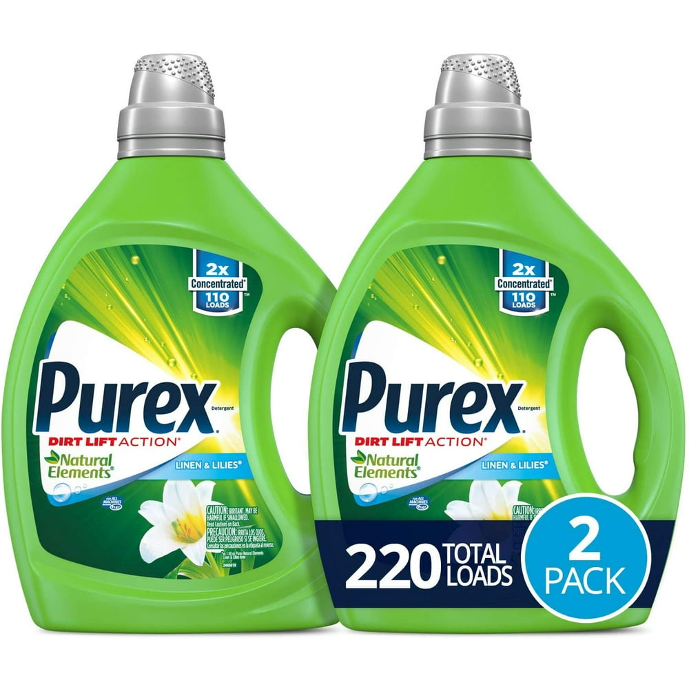 Purex Liquid Laundry Detergent, Natural Elements Linen & Lilies, 2X