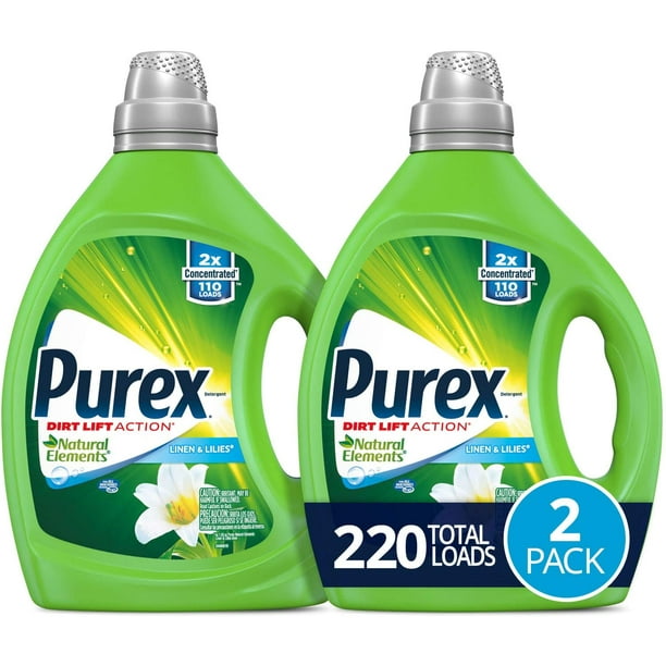 Purex Liquid Laundry Detergent, Natural Elements Linen & Lilies, 2X