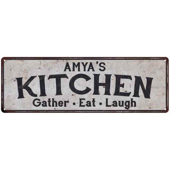 AMYA's Kitchen Rustic Chic Decor Gift 6x18 Sign 106180051075
