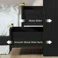 thumbnail image 5 of LIKIMIO Nightstand Set of 2, Fluted Bedside Table with Drawer Storage, Modern End Table Bedside Stand for Bedroom Living Room Office, Black, 5 of 7