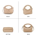 thumbnail image 2 of HMSHA Women Woven Tote Small Crossbody Bag, Weave Quilted Purse Square Shoulder Bag Woven Handbag with Detachable Strap, 2 of 6