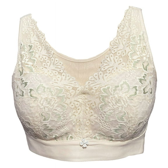 BIMEI Women Mastectomy Bra Breast Prosthesis with Pockets Wirefree Comfort Everyday Bra 2425,Beige,40B/C/D/E