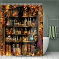 thumbnail image 4 of Fabric Shower Curtain Liner Polyester Reinforced Rustproof Halloween Design Water Resistant Machine Washable for Bathroom Tub Enclosure, 4 of 5