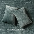 thumbnail image 5 of EVERGRACE Luxury Ruched Velvet Quilt King Size, Ultra Soft Bedspread Coverlet Set, Lightweight Velvet Comforter, Quilted Bedding Cover with 2 Matching Shams for All Season, Dark Green, 5 of 7