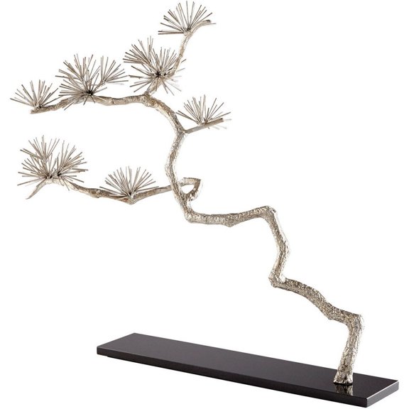 Cyan Design 09584 Holly Tree Granite And Iron Botanical Statue - Silver