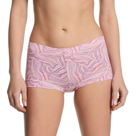 Women s Maidenform DM0002 Dream Tailored Cotton Boyshort Panty (Pop Stripe Print-Multi 6)