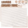 thumbnail image 6 of Dinosisco Corduroy Sofa Couch, Upholstered 3-Seater Deep Seat Couch for Living Room, White, 6 of 8