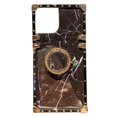 thumbnail image 1 of para iPhone 12 Funda para teléfono 3D con patrón de mármol cuadrado con envoltura completa a prueba de golpes con soporte Negro, 1 of 1