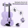 thumbnail image 5 of ADM Violín acústico para niños principiantes, violín acústico de tamaño 1/4 para adolescentes, estudiantes, kit de iniciación de violín con estuche rígido, colofonia, reposabrazos, arco, atril y cuerd, 5 of 5