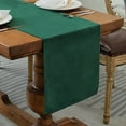 thumbnail image 1 of Nvzi Bandera de mesa de color sólido, mantel largo para mesa de té, decoración navideña, bandera para cama, mantel para mesa de comedor (verde oscuro, 180 * 35 cm), 1 of 4