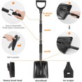 thumbnail image 5 of 3 in 1 Snow Shovel, Portabel Snow Brush, Stainless Steel Snow Shovel Set, Portable Snow Removal Tool, Removable Retractable Vehicle Snow Shovel in Winter with Cloth Bag, Ice Scraper, 5 of 5
