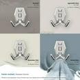 thumbnail image 6 of Amerock Benton Transitional Double Prong Polished Chrome Wall Hook, 6 of 9