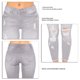 thumbnail image 4 of Pantalones de mezclilla para mujer, estilo retro, estilo destruido, cierres de botones ajustados, Jeggings para mujer para fiesta, viajes en la calle, gris XXL, 4 of 4