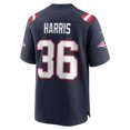 thumbnail image 3 of Men's Nike Kevin Harris Navy New England Patriots Game Player Jersey, 3 of 4