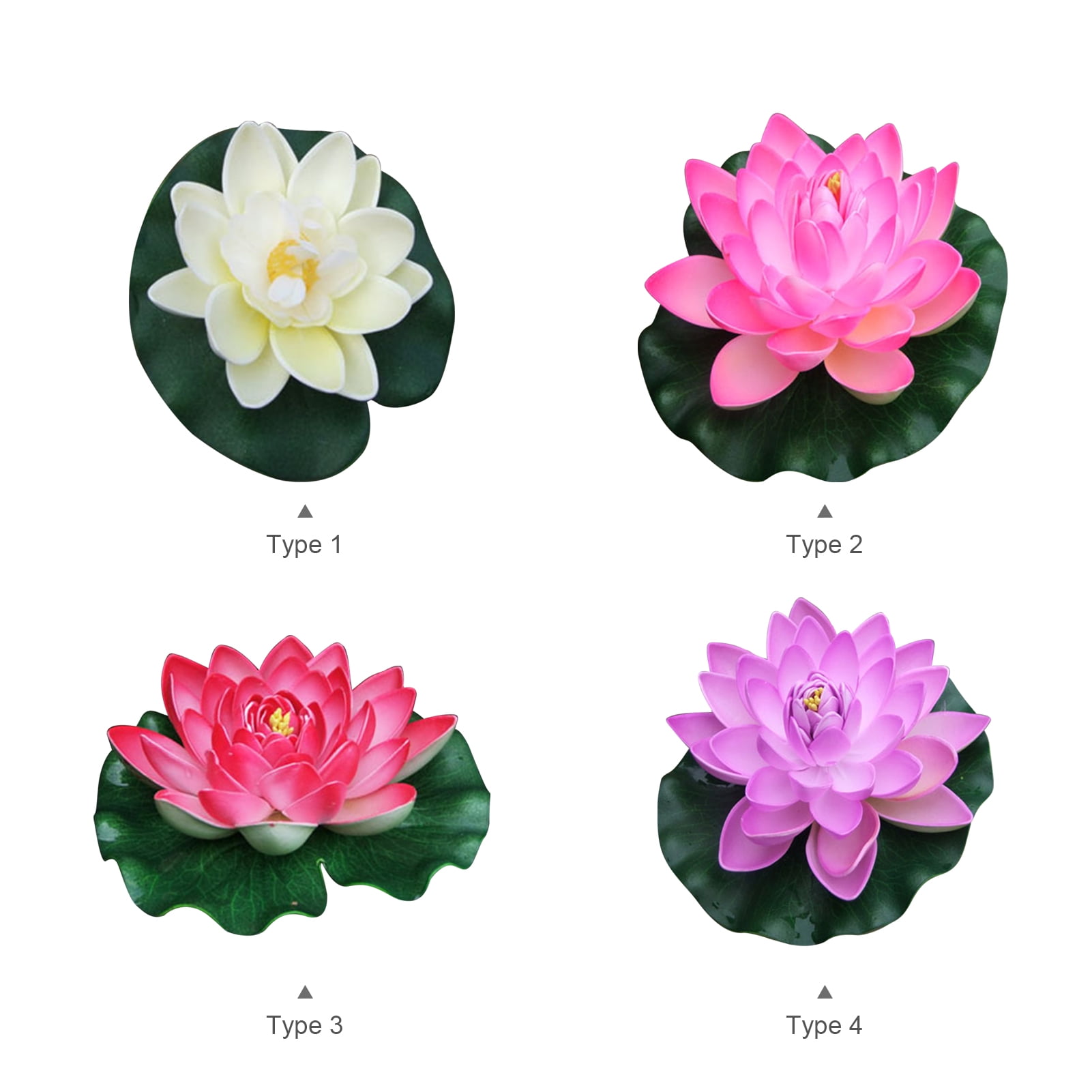 Qiyun 7 Artificial Floating Lotus Flower For Garden Pool Pond Decor Other