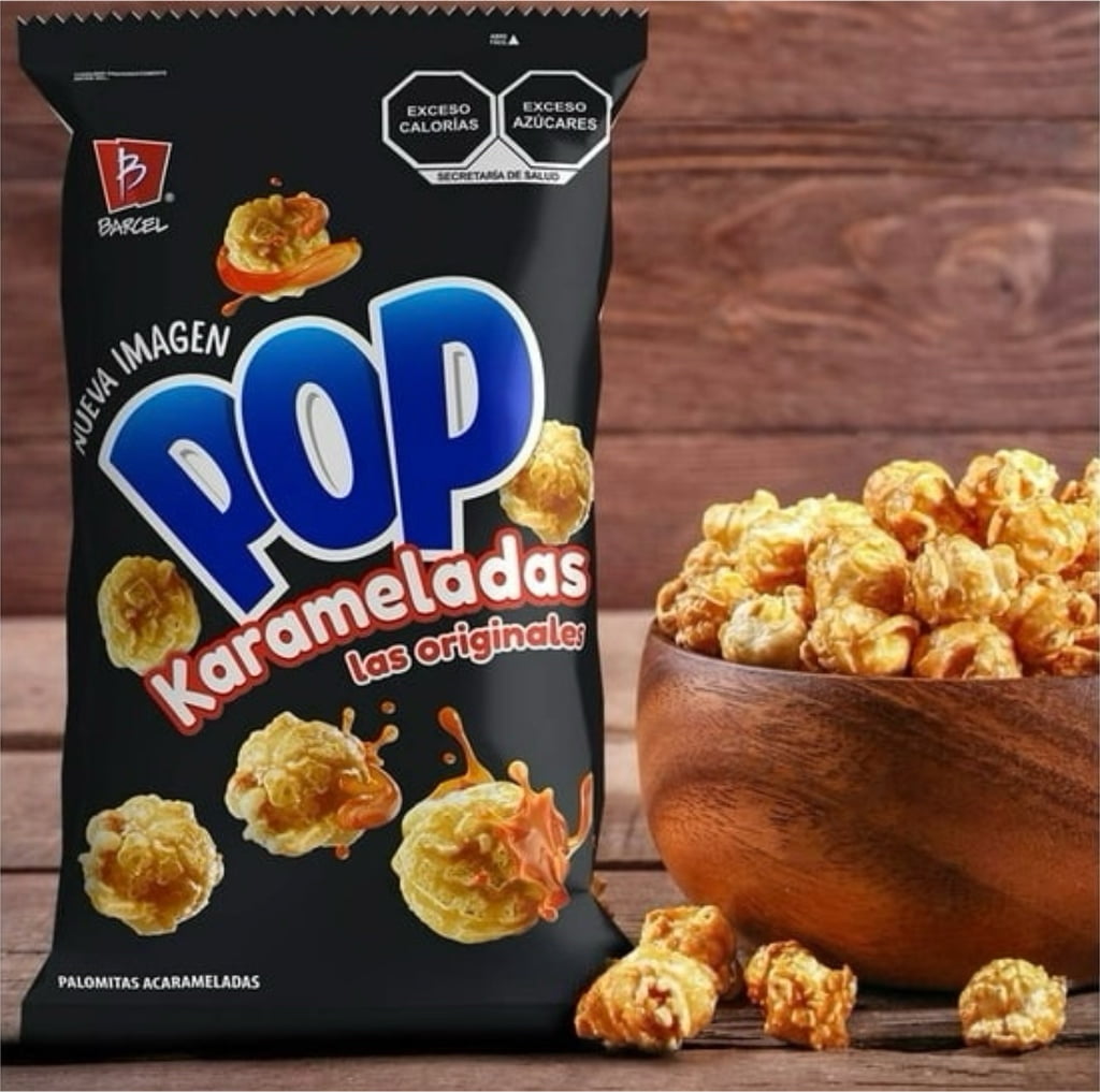 POP Karameladas 110g Box w/3 Bags Snack Mexican Popcorn