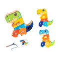 thumbnail image 4 of HILABEE Dinosaur Screwdriver Board Set Busy Board Early Development Wooden Screw Driver D, 4 of 9