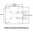 thumbnail image 5 of AVF MRL23W-A Support Mural Inclinable et Tournant pour Moniteur 2.09 Po - Blanc, 5 of 5