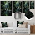 thumbnail image 4 of Designart "Hidden Oasis in the Forest by the Waterfall II" Landscapes Metal Wall Art Prints, 4 of 5