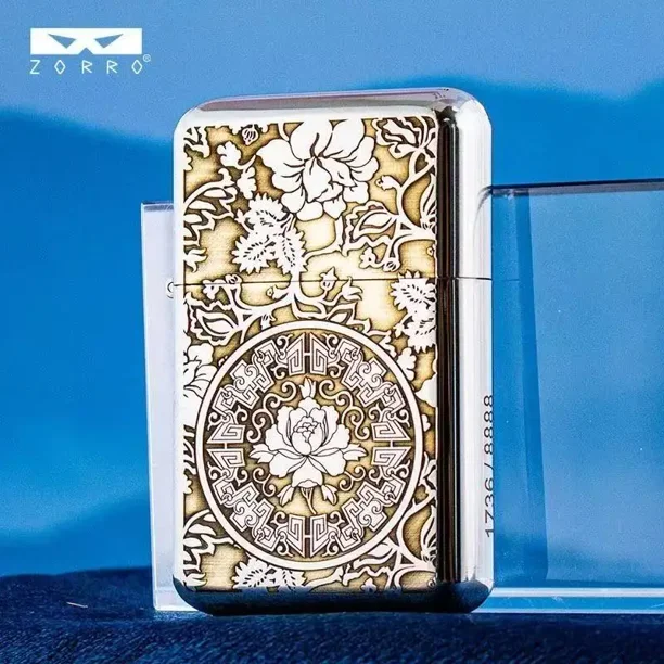 ZORRO's New Z790 Original Copper Kerosene Lighter, Peony Double