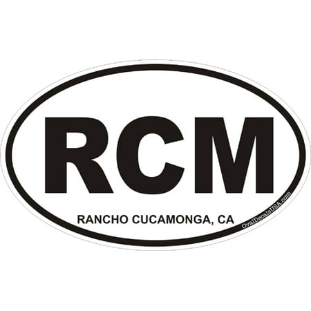 3.8 Inch Rancho Cucamonga California Oval Decal (Best Choice Products Rancho Cucamonga)