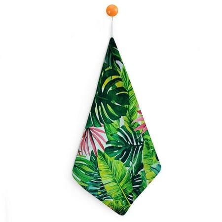 

Patifu Leaves Tropical Quick-Dry Hand Towels for Countertops Bathroom Decorations Ultra-Fine Fiber Kitchen Towels 30x30cm 1pcs