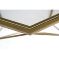 thumbnail image 5 of LeisureMod Malibu Large Modern Octagon Glass Top Coffee Table with Gold Chrome Base – Stylish and Durable Contemporary Living Room Furniture, 5 of 7