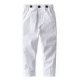 thumbnail image 2 of StylesILove Toddler Little Boy Classic Chino Pants with Suspenders (White, 90/2-3 Years), 2 of 3