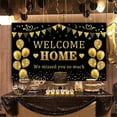thumbnail image 6 of Welcome Home Banner Decorations, Black Gold Welcome Home Backdrop, We Missed You So Much Party Decor, Family Reunion Patriotic Military Homecoming Returning Party Supplies 5x3FT, 6 of 7