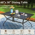 thumbnail image 5 of MF Studio 7-Piece Outdoor Patio Dining Set with Cushioned Chairs & 6-Person Table with Umbrella Hole, All-Weather, Black & Beige, 5 of 14