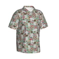 thumbnail image 2 of Russell Terrier Dogs Rose Flower Floral Men'S 3d Print Casual Button Down Shirts, Novelty Hawaiian Short Sleeves Xl, 2 of 7