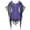 Purple, variant on Halloween Gothic Shirts for Women Butterfly Sleeve Cold Shoulder Renaissance Shirts Mesh Sheer Blouse Vintage Dark Clothes Black M
