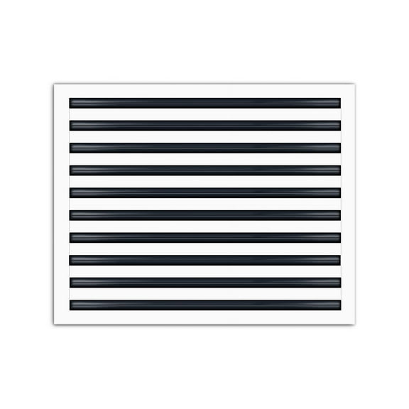 BUILDMART - 25x20 Modern AC Vent Cover - Decorative White Aluminum Air Vent - Standard Linear Slot Diffuser - Heating and Cooling Register Grille for Ceiling, Walls & Floors - Texas Buildmart
