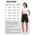 thumbnail image 3 of NELEUS Womens Workout Shorts Wide Leg Athletic Yoga Shorts High Waisted Short with Pockets,Navy Blue,US Size S, 3 of 7