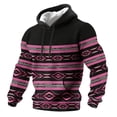 thumbnail image 3 of Sweat à Capuche pour Hommes avec Poches pour Style Occidental Aztèque Décontracté Manches Longues Coupe Décontractée, 3 of 3