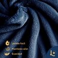 thumbnail image 4 of Cobija Matrimonial, Frazada Ultra Suave, 100% Microfibra de Poliéster Premium (Azul Marino) Laila Comfort., 4 of 9