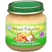 Nature's Goodness: Mixed Cereal w/Applesauce & Bananas Baby Food, 4 Oz
