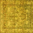 thumbnail image 1 of Ahgly Company Machine Washable Indoor Square Persian Yellow Traditional Area Rugs, 6' Square, 1 of 4