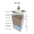 thumbnail image 4 of Algreen Crete 26" Self-Watering Planter, Round, Brownstone Resin, 4 of 6