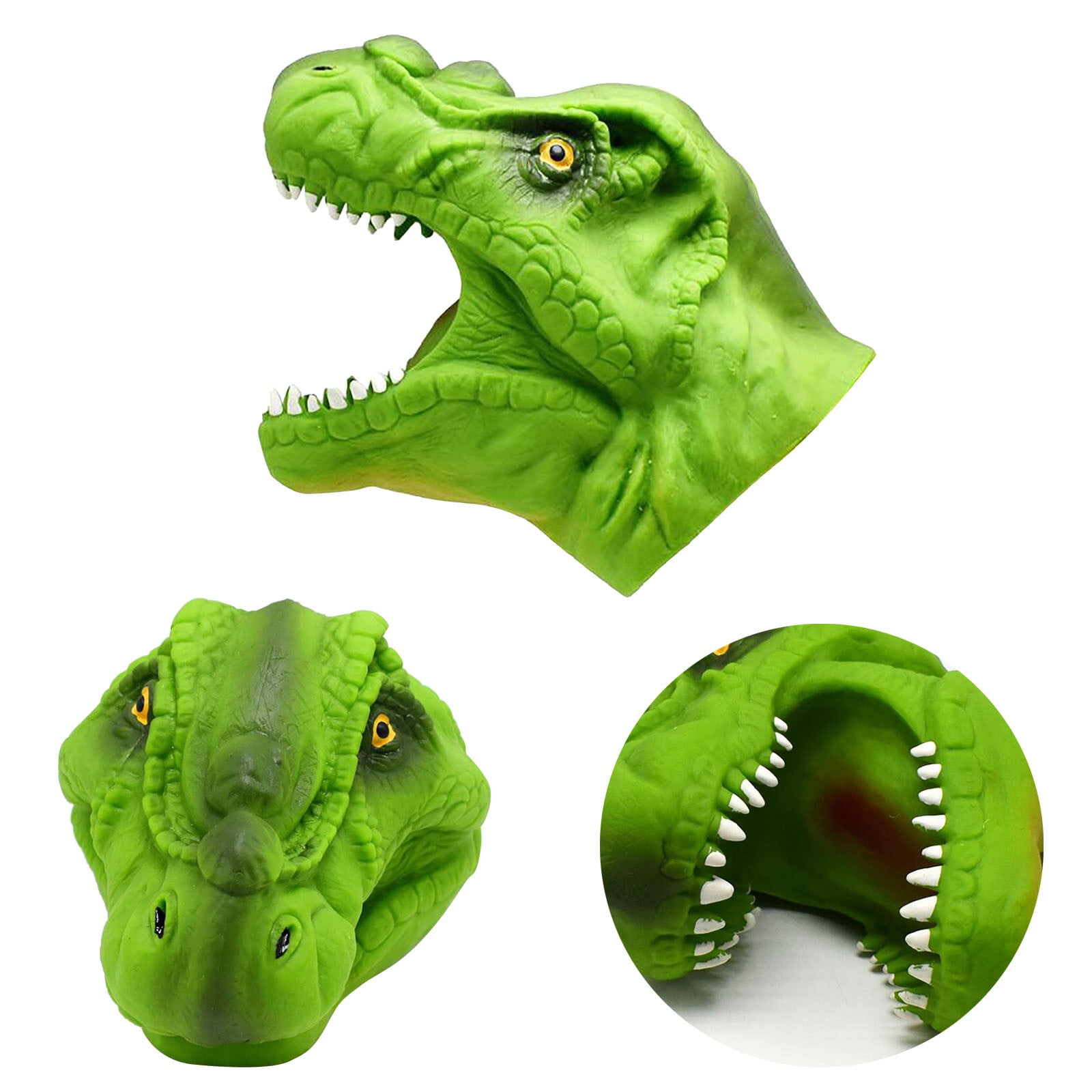 TWO CROCODILE HAND PUPPET GREEN  GIFT FLEXIBLE  PARTY CHRISTMAS PRESENT KIDS S 