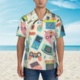 thumbnail image 4 of Daiia Playing Video Games Hawaiian Shirt for Men Gentle Cotton Regular Short Sleeve Casual-XX-Large, 4 of 9