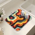 thumbnail image 7 of Ryvnso Tie Dye Hearts Dish Drying Mat for Kitchen Countertop 18x24 Large Dish Pad Drainer Rack Dish Sink Mats, 7 of 7