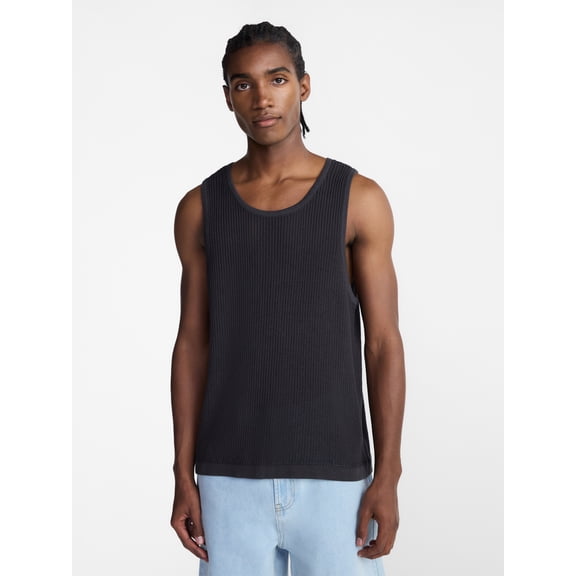 No Boundaries Mesh Stitch Sweater Tank Top, Men's and Big Men's XS-3XL