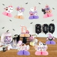 thumbnail image 2 of Kreatwow Pink Purple Halloween Party Decorations Girl 8pcs Halloween Party Honeycomb Centerpiece Spooky Boo Ghost Bat Halloween Table Topper Decorations for Spooky One Birthday Happy Boo Baby Shower, 2 of 6