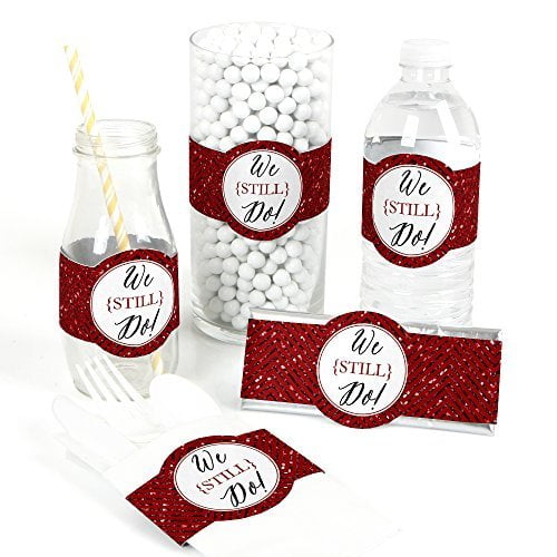 We Still Do - 40th Wedding Anniversary - DIY Party Wrapper Favors - Set of 15