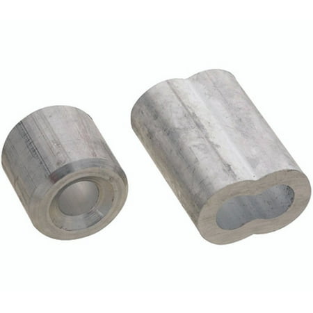 

National Hardware DLCA-8741 National Hardware N830-355 Ferrules And Stops Aluminum 1/4 Inch 2 Pack